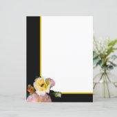 Papier Abeille sur roses rose jaune Fleurs (Debout devant)