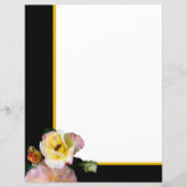 Papier Abeille sur roses rose jaune Fleurs (Devant)