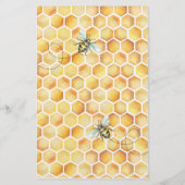 Papier Abeille Un Petit Baby shower De Miel Gestation Ani (Dos)