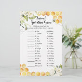 Papier Abeille Un Petit Baby shower De Miel Gestation Ani (Debout devant)