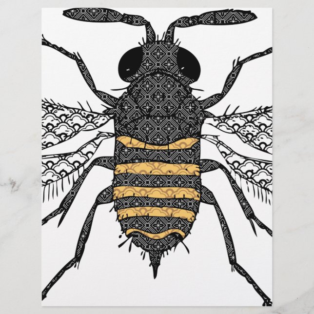 Papier Abeille vintage (Devant)