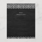 Papier Abordable Noir Bois Blanc dentelle Élégante Mariag (Dos)