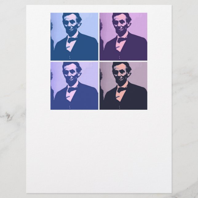 Papier Abraham Lincoln Pop Art (Devant)