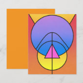 Papier Abstract Geometric Circles Line Colorful Paper (Devant / Derrière)