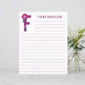 Papier Abstrait à revêtement Alphabet Floral (Debout devant)