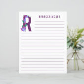 Papier Abstrait à revêtement Alphabet Floral (Debout devant)