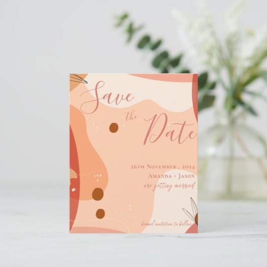 Papier Abstrait Conception de Terracotta Mariage Enregist (Debout devant)