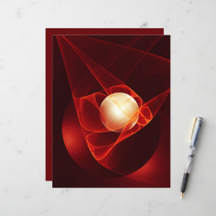 Papier Abstrait Crème rouge moderne Imaginaire Fractal Ar