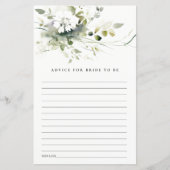 Papier Abstrait Green Floral Conseil Baby shower nuptial (Devant)