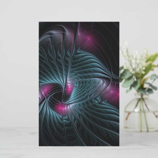 Papier Abstrait Imaginaire coloré fractal (Debout devant)