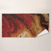 PAPIER ABSTRAIT ROUGE ET GRIS (Serviette de bain)
