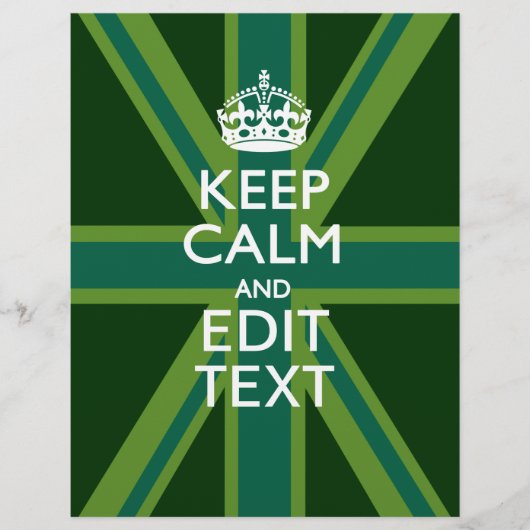 Papier Accent Vert Gardez Le Calme Et Votre Texte Union J (Devant)