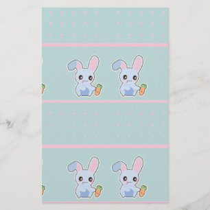 Papier Accessoires de menthe rose Kawaii Bunny personnali