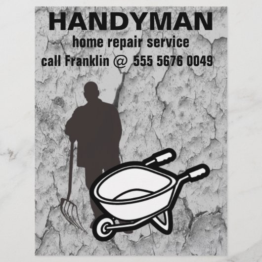 Papier Accueil Réparation Handyman Service Petite entrepr (Dos)