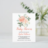 Papier Achats Budgétaires Et Baby shower De Crème Invitat (Debout devant)