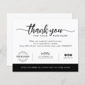 Papier Acheter le Merci du logo de l'entreprise (Devant / Derrière)