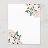 Papier Achèvement du baptême rose et blanc budget (Dos)