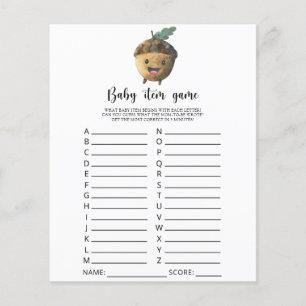 Papier Acorn Baby Item Jeu. Jeu baby shower