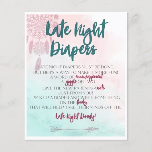 Papier Activité Boho Late Night Diapés (Devant)