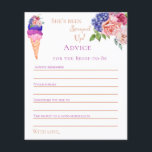 Papier Activité de Fête des mariées florale de crème glac<br><div class="desc">Cette Ice Cream unique thème aquarelle Je peins par moi-même dans les couleurs modernes Azur Blue, Vanilla Cream, Peach, Bourgogne, Viva Magenta et Blush Pink pour votre plaisir et pétillant selebration avec des amis "Elle a été scooped up" Fête des mariées. D'autres articles correspondants pour votre fête disponibles dans ma...</div>