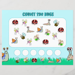 Papier Activité mathématique du comptage des insectes pré
