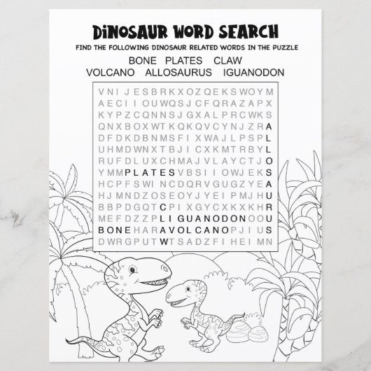 Papier Activités Enfants Amusants Dinosaure Puzzle Mot Re (Dos)