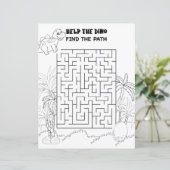 Papier Activités pour enfants Stegosaurus Dinosaur Maze P (Debout devant)