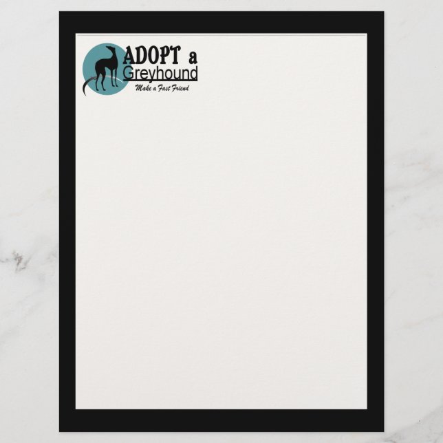 Papier Adopter un Greyhound (Devant)