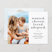 Papier Adoption du budget Faire-part (Devant / Derrière)