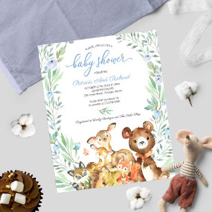 Papier Adorable Baby shower de bois Invitation budgétaire