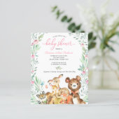 Papier Adorable Baby shower de bois Invitation budgétaire (Debout devant)