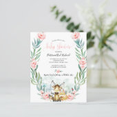 Papier Adorable Baby shower de bois Invitations budgétair (Debout devant)