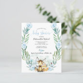 Papier Adorable Baby shower de bois Invitations budgétair (Debout devant)