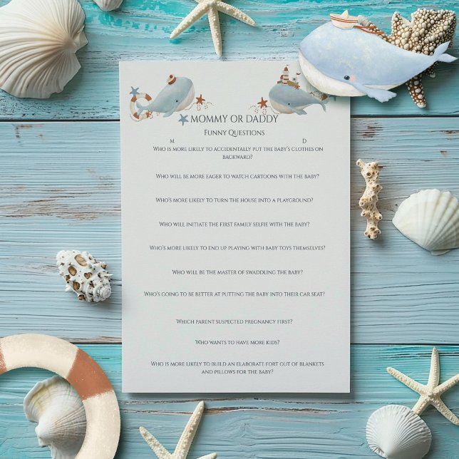 Papier Adorable baleine Baby shower jeu (Créateur téléchargé)