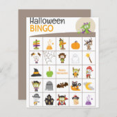 Papier Adorable Dragon Halloween BINGO Board! (Devant / Derrière)