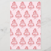 Papier Adorable Fête des mariées rose et rouge Jeu de Bin (Dos)