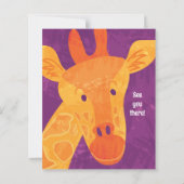 Papier Adorable Giraffe Party Invitation avec enveloppe (Dos)
