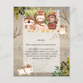 Papier Adorable Jungle Animaux Baby Boys Douche Invitatio (Dos)