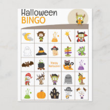 Adorable Monstre & Citrouille Halloween BINGO Boar
