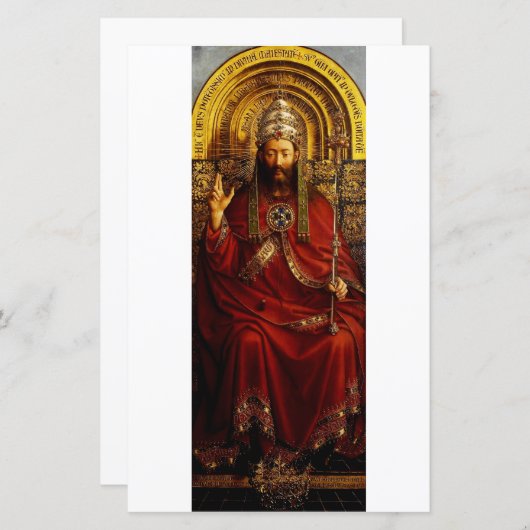 Papier Adoration de l'agneau mystique par Jan van Eyck (Devant / Derrière)