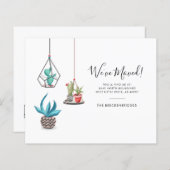 Papier Adresse de déplacement budgétaire Faire-part Boho (Devant / Derrière)