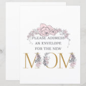 Papier Adresse d'un panneau d'enveloppe Baby shower botan (Devant / Derrière)