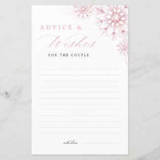 Papier Advice for the Couple Snow in Love Bridal Shower