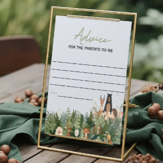 Papier Advice for the parents minimalist woodland 