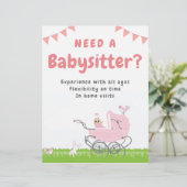 Papier Affiche de babysitting (Debout devant)