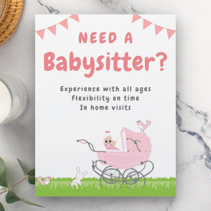 Papier Affiche de babysitting