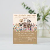 Papier Affiche de chiens botaniques beige marron (Debout devant)