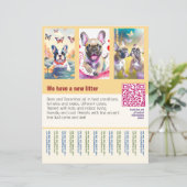 Papier affiche de chiots à vendre avec code QR orange (Debout devant)