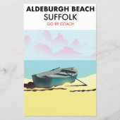 Papier Affiche de la plage d'Aldeburgh Suffolk (Devant)