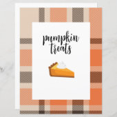 Papier Affiche de la table de traitement d'automne (Devant / Derrière)